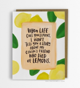 lemons card