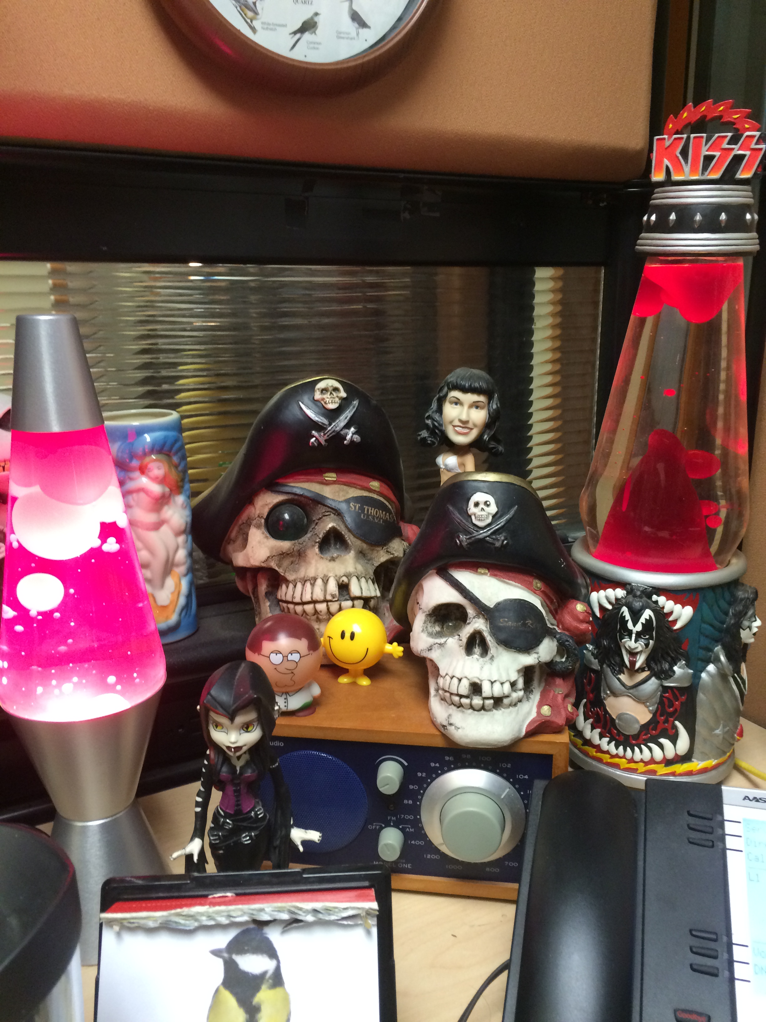 “Cuz Stu likes ‘weird things’ on his desk”.
